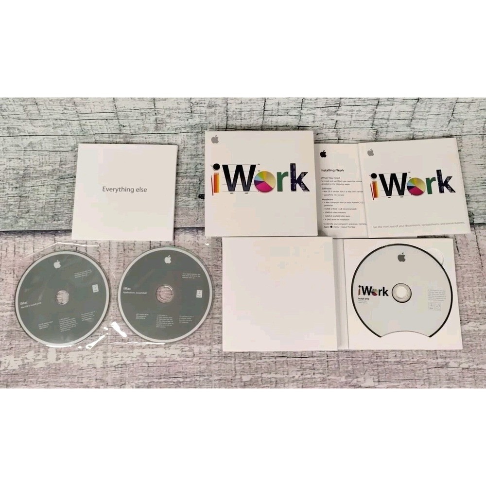 Apple MacBook Pro Mac OS X 10.6.4 & Application Install Discs ONLY w/ iWork Disc